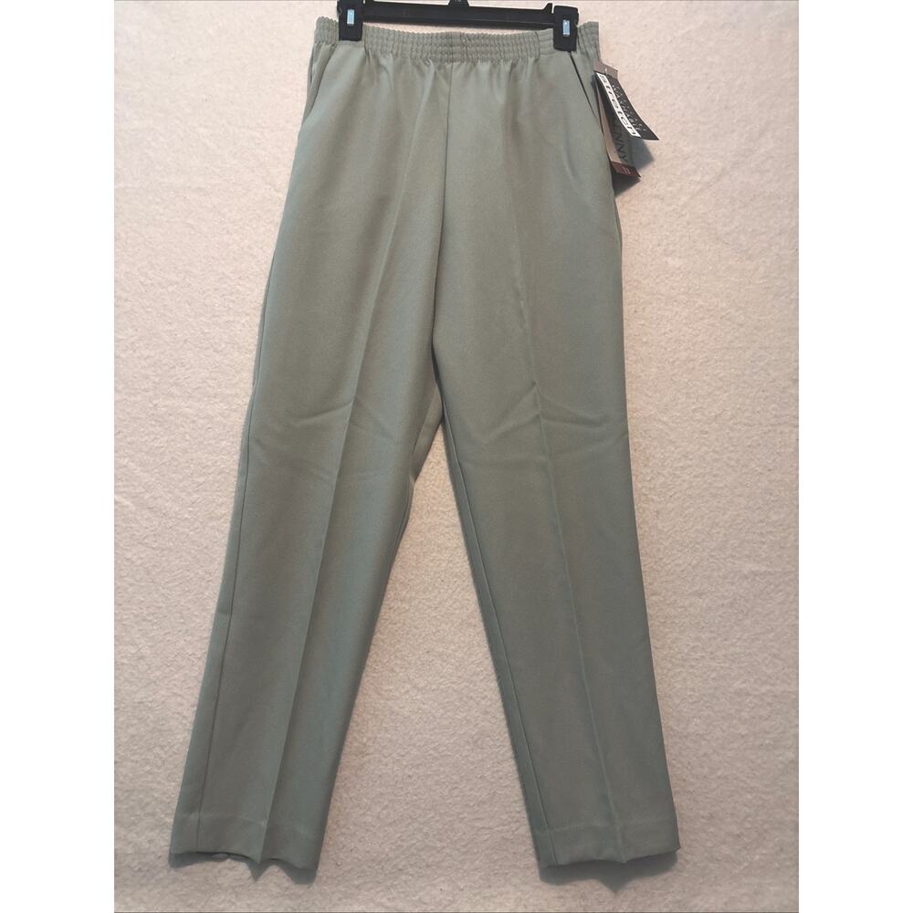NWT DONNKENNY‎ WOMENS PANTS SIZE 12 Green 2 Pockets Pull On Stretch Waist